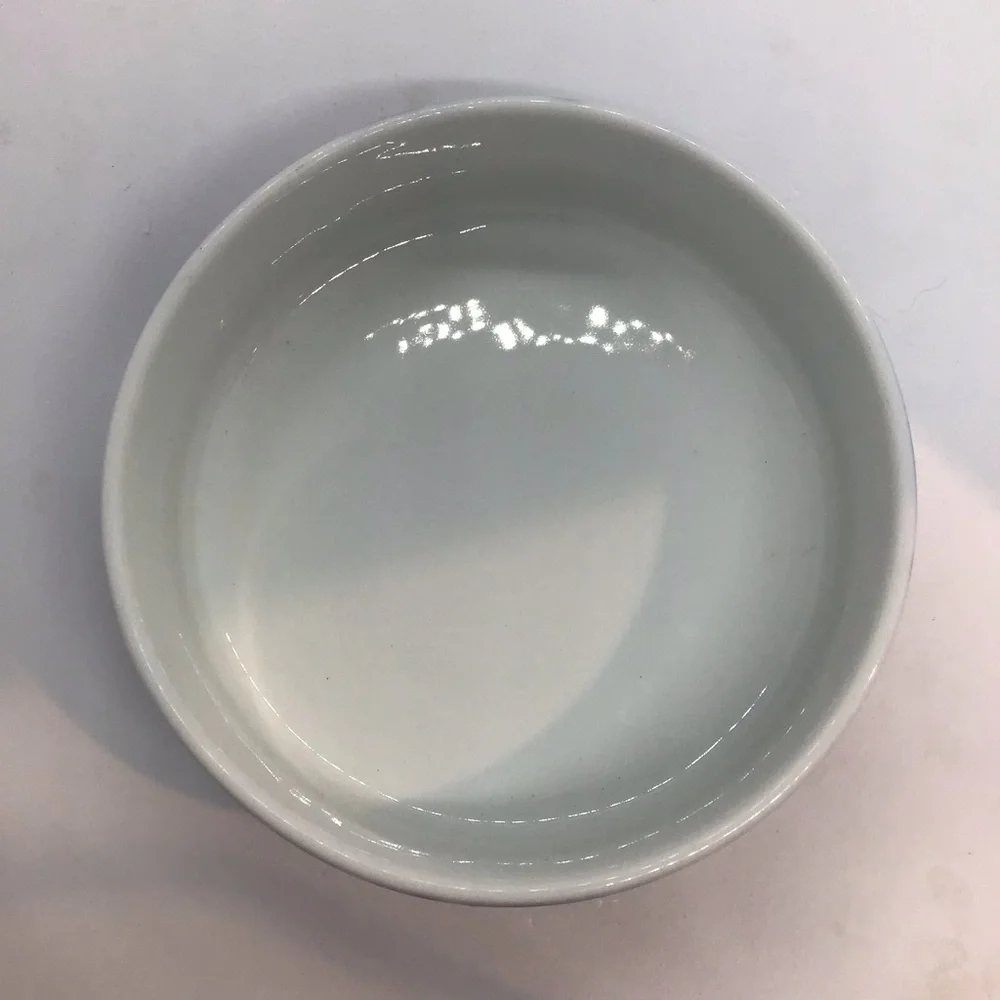 Vintage Porcelain Round Trinket Box with Lid Blue Floral Pattern Japan Signed
